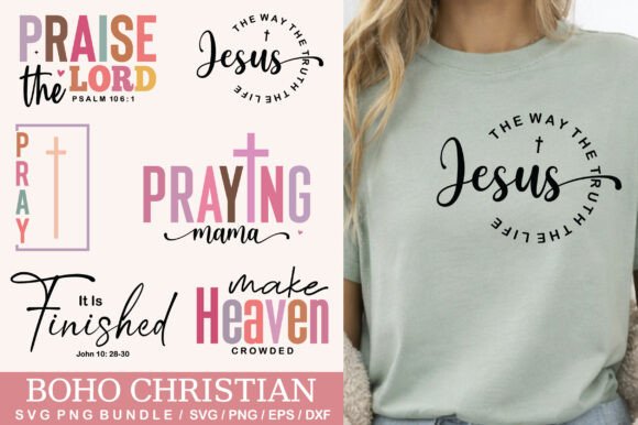 Boho Christian SVG & T-Shirt Design Graphics