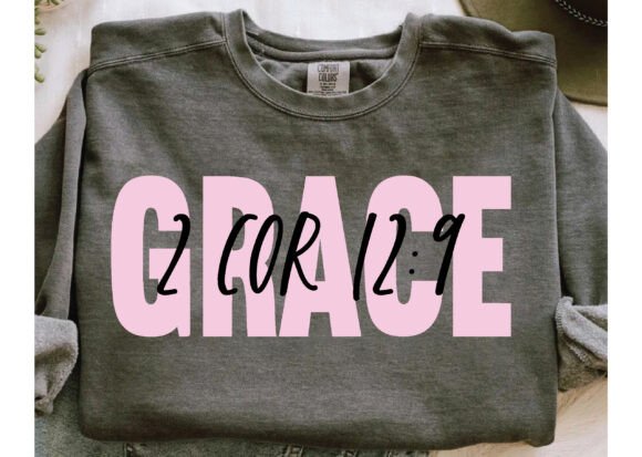 Christian Bible PNG Grace 2 Cor 12 9 Review for T-Shirt Graphics