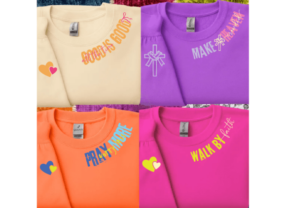 Christian Neck Quotes SVG PNG Bundle for T-Shirt Graphics