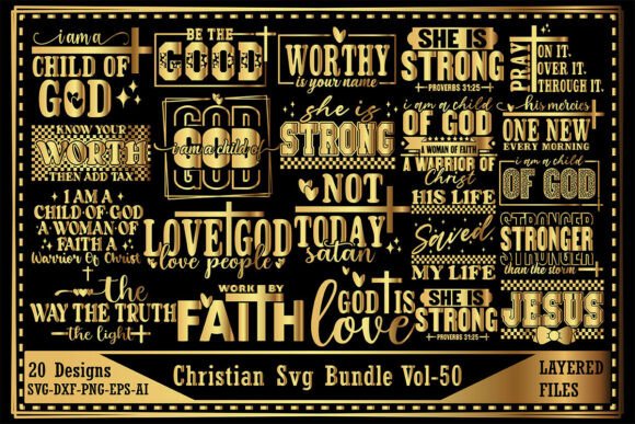 Christian SVG Bundle Vol-50 Graphics for T-Shirt Designs