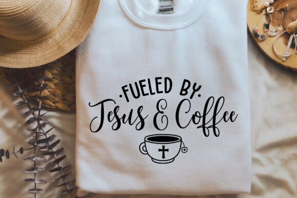 Fueled by Jesus and Coffee: SVG Graphics & T-Shirt Designs