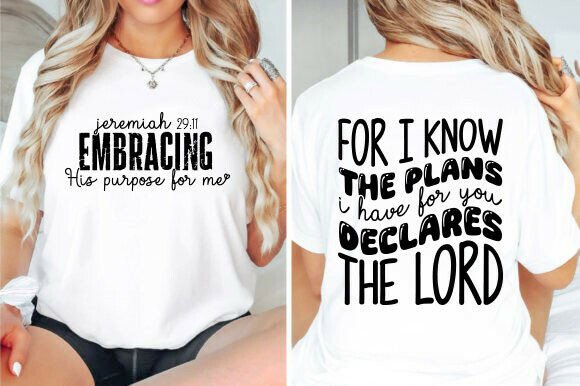 Jeremiah 29 11 Bible Verse SVG for T-Shirt Designs and Graphics