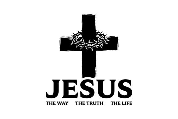Jesus Cross Way Truth Life Graphics & T-Shirt Designs