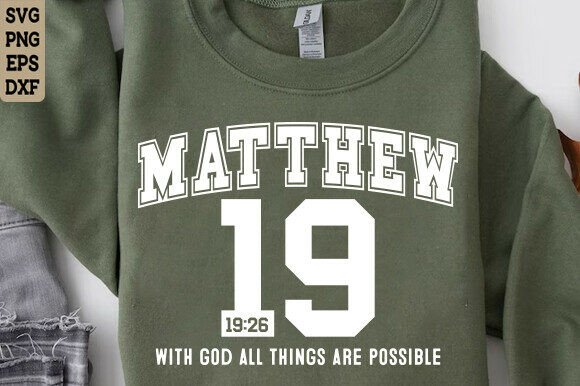 Matthew 19 SVG Graphics for Christian T-Shirt Designs